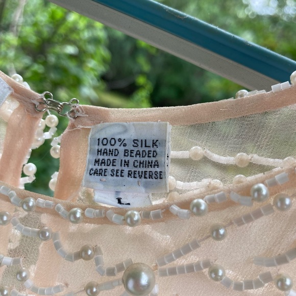 SweeLo Silk Pale Pink 2-Layered Beaded Dress - Picture 3 of 6